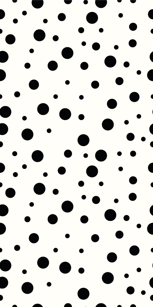 Vinyl teppich schlafzimmer polka-muster schwarz weiß - TenStickers