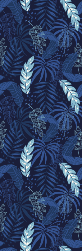 Vinyl teppich schlafzimmer blaue maranta und panther - TenStickers