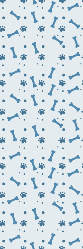Vinyl teppich schlafzimmer mit blauen hundeknochen muster - TenStickers