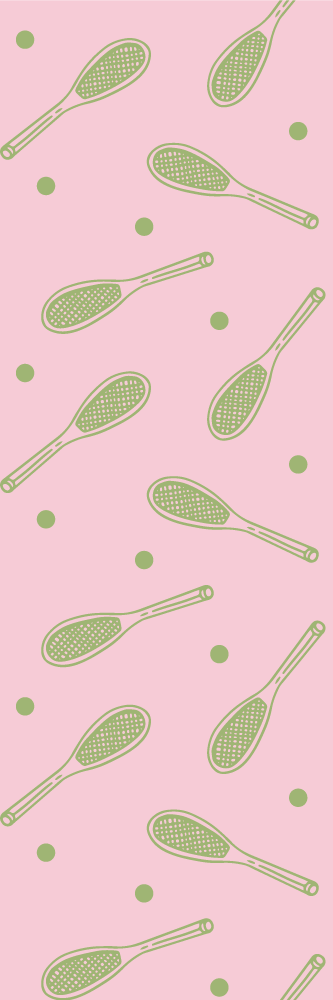 Vinyl teppich schlafzimmer nahtloses tennisschlägerdesign - TenStickers
