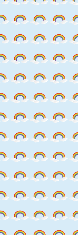 Vinyl teppich schlafzimmer bunte regenbogen und wolken - TenStickers