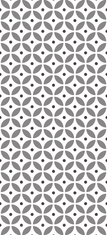 Vinyl teppich schlafzimmer nahtlose kreise im nordic stil - TenStickers
