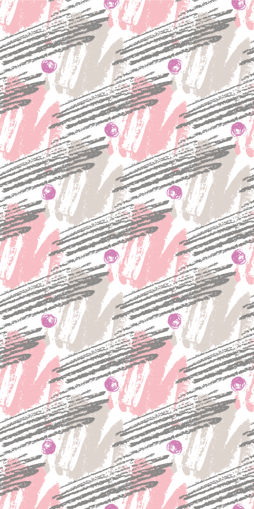 Vinyl teppich schlafzimmer in pink und grau pinselstriche - TenStickers