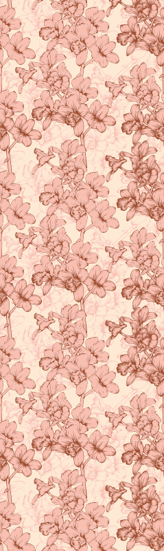 Vinyl teppich schlafzimmer mit vintage 3d blumen - TenStickers