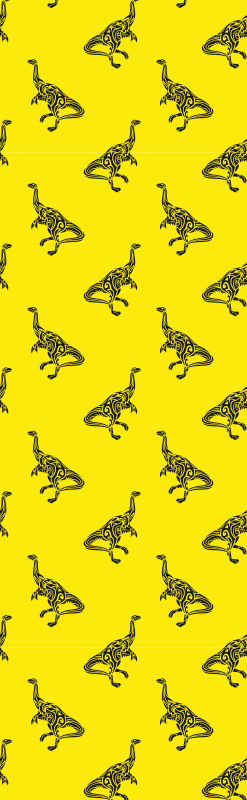 Vinyl teppich schlafzimmer mit brachiosaurus motiven gelb - TenStickers