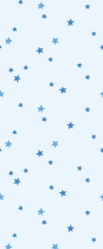 Vinyl teppich nordisch muster mit blauen sternen in pastell - TenStickers
