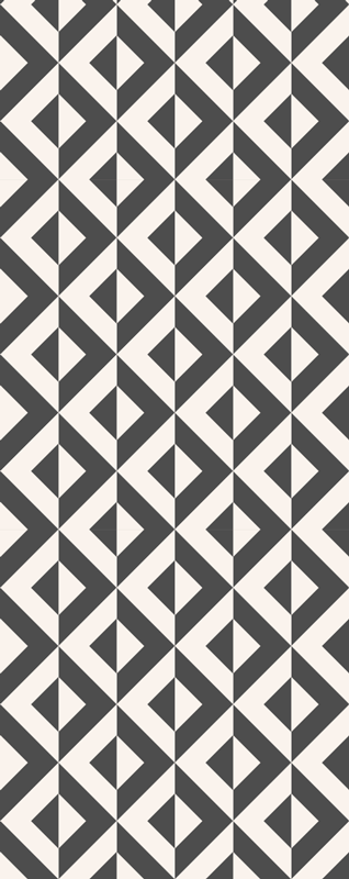 Vinyl teppich nordisch geometrisch mono - TenStickers