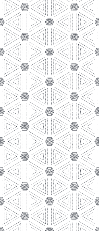 Vinyl teppich nordisch geometrische dreiecke - TenStickers