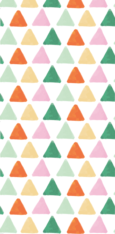 Vinyl teppich nordisch mit pastellfarbenem dreiecks-muster - TenStickers