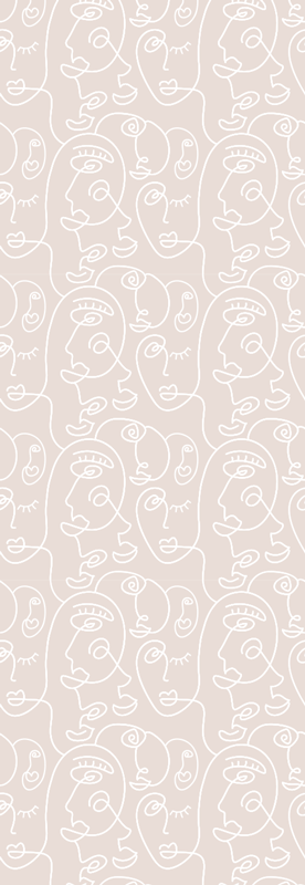 Vinyl teppich nordisch rosa und weißes design - TenStickers