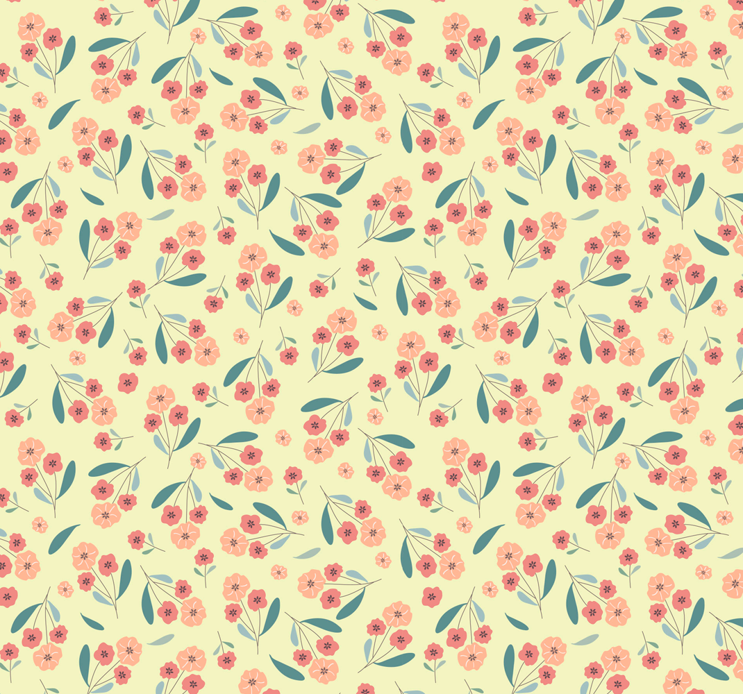 Vinyl teppich natur mit rosenmuster - TenStickers