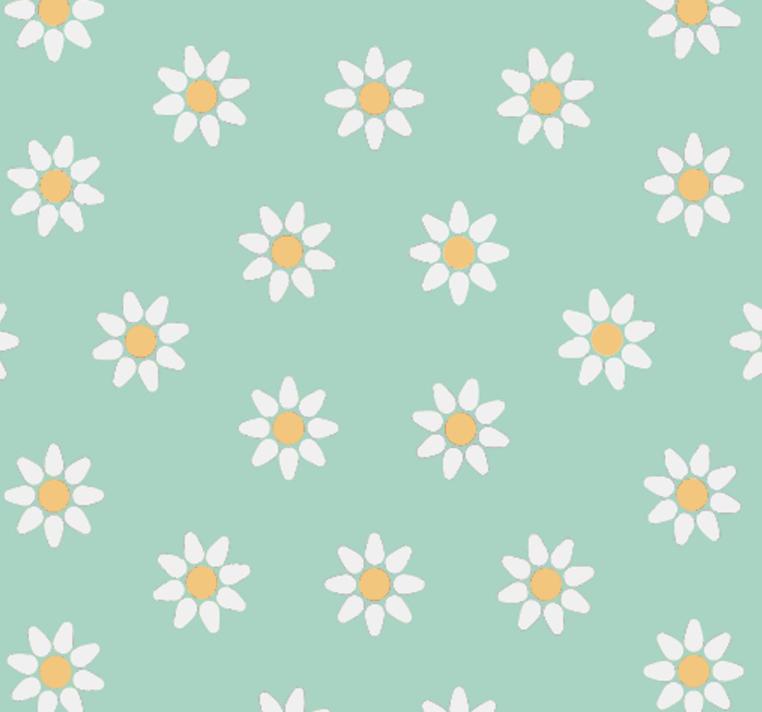 Vinyl teppich natur mit kinder gänseblümchen-muster - TenStickers