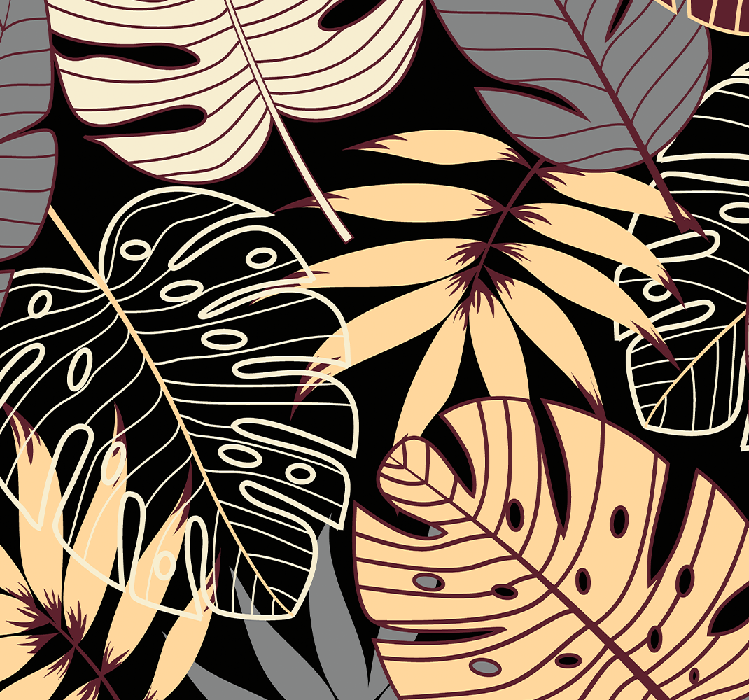 Vinyl teppich natur im vintage dschungel design - TenStickers
