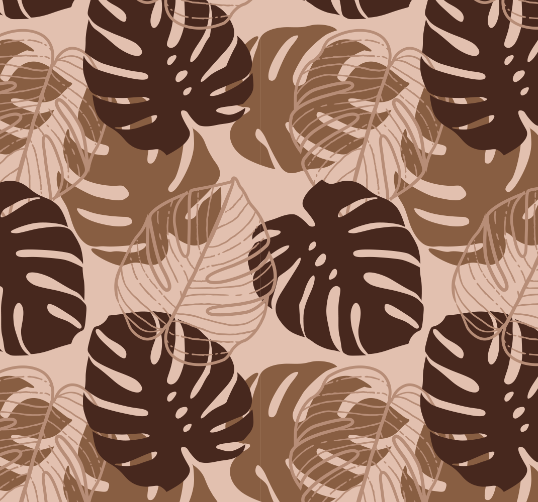 Vinyl teppich natur monstera deliciosa in braunton - TenStickers