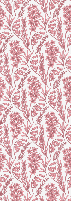 Vinyl teppich natur mit rosa lotusblüten - TenStickers