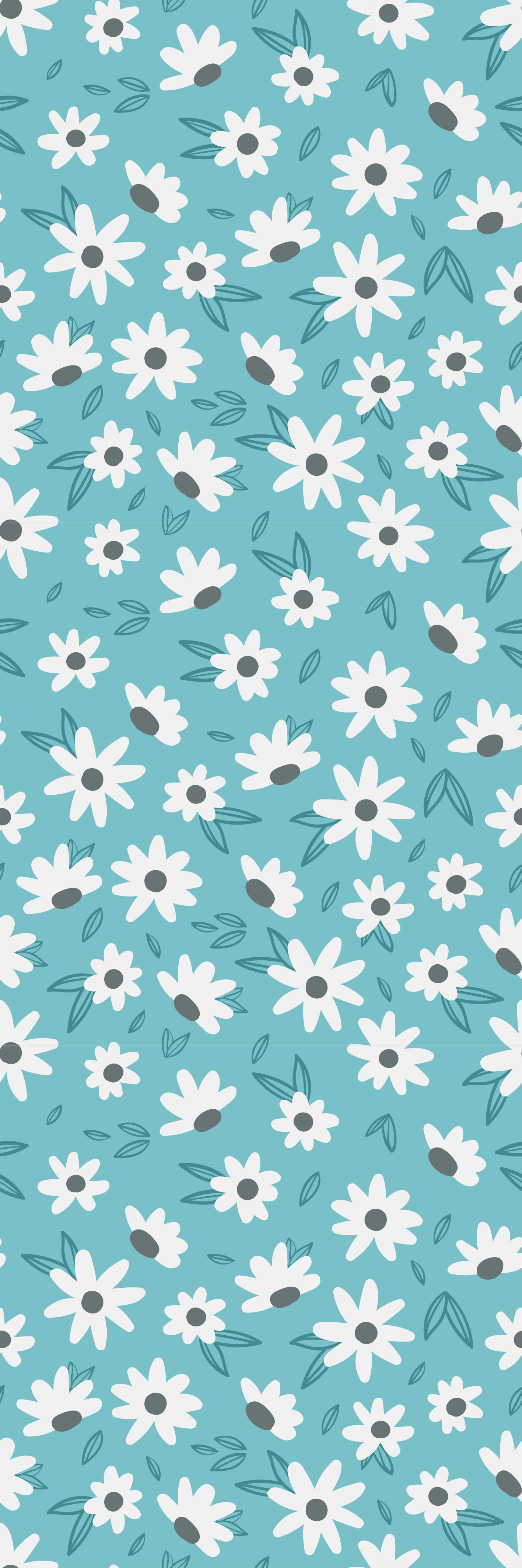 Vinyl teppich natur mit "granny chic" blumen - TenStickers