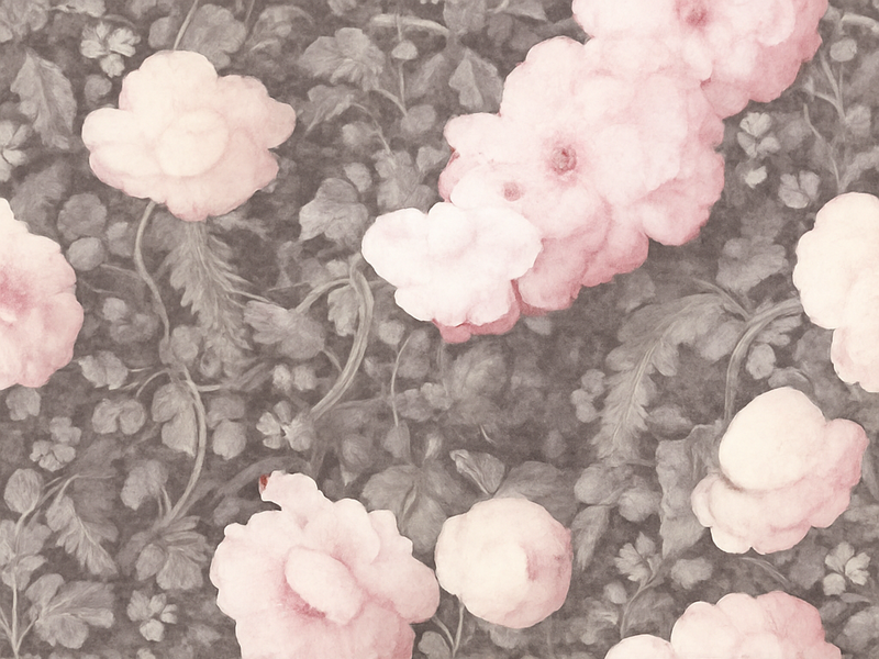 Vinyl teppich natur vintage leinen blüte - TenStickers