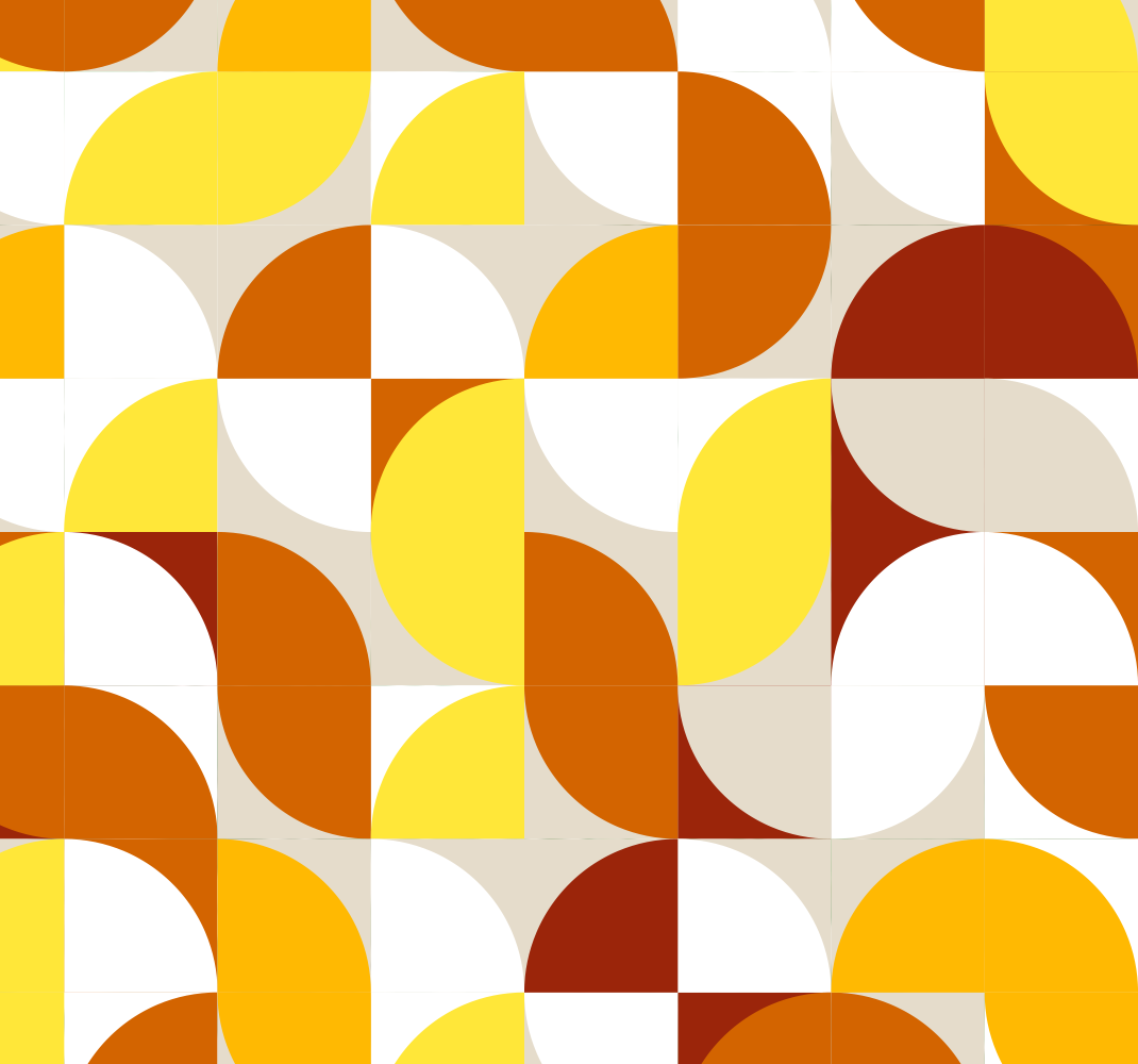 Vinyl teppich vintage im vintage stil orange und gelb - TenStickers