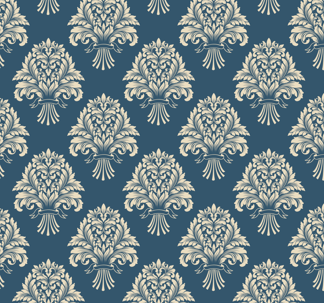 Vinyl teppich vintage im barockblumen design - TenStickers