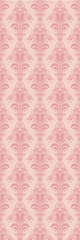 Vinyl teppich vintage mit rosa blumenmuster - TenStickers