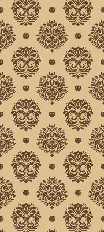 Vinyl teppich vintage beige im damaskus stil - TenStickers