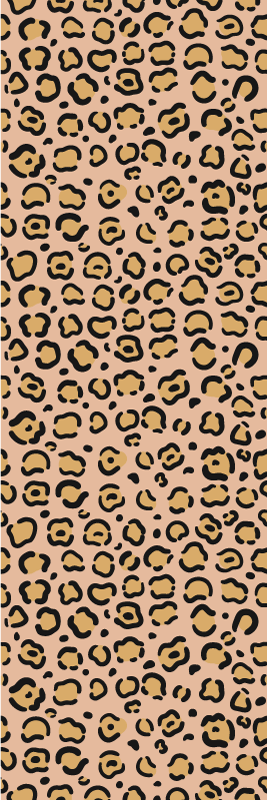 Vinyl teppich tiere leopard im pastellfarben-druck - TenStickers