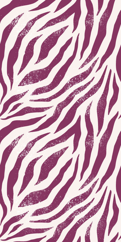 Vinyl teppich tiere lila und weißes zebra-muster - TenStickers