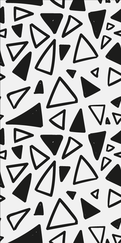 Vinyl teppich textur geometrisches schwarz-weiß-dreieck - TenStickers