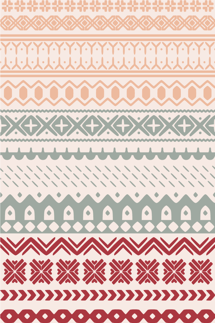 Vinyl teppich textur im vintage viking muster - TenStickers