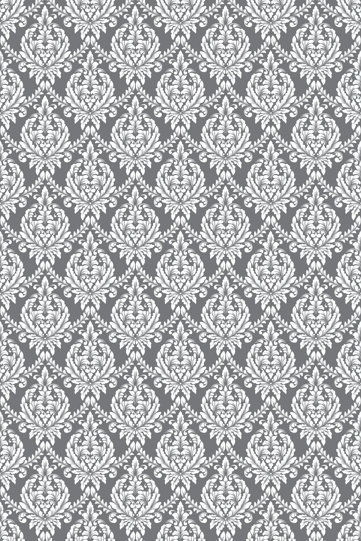 Vinyl teppich textur graues damaskmuster - TenStickers