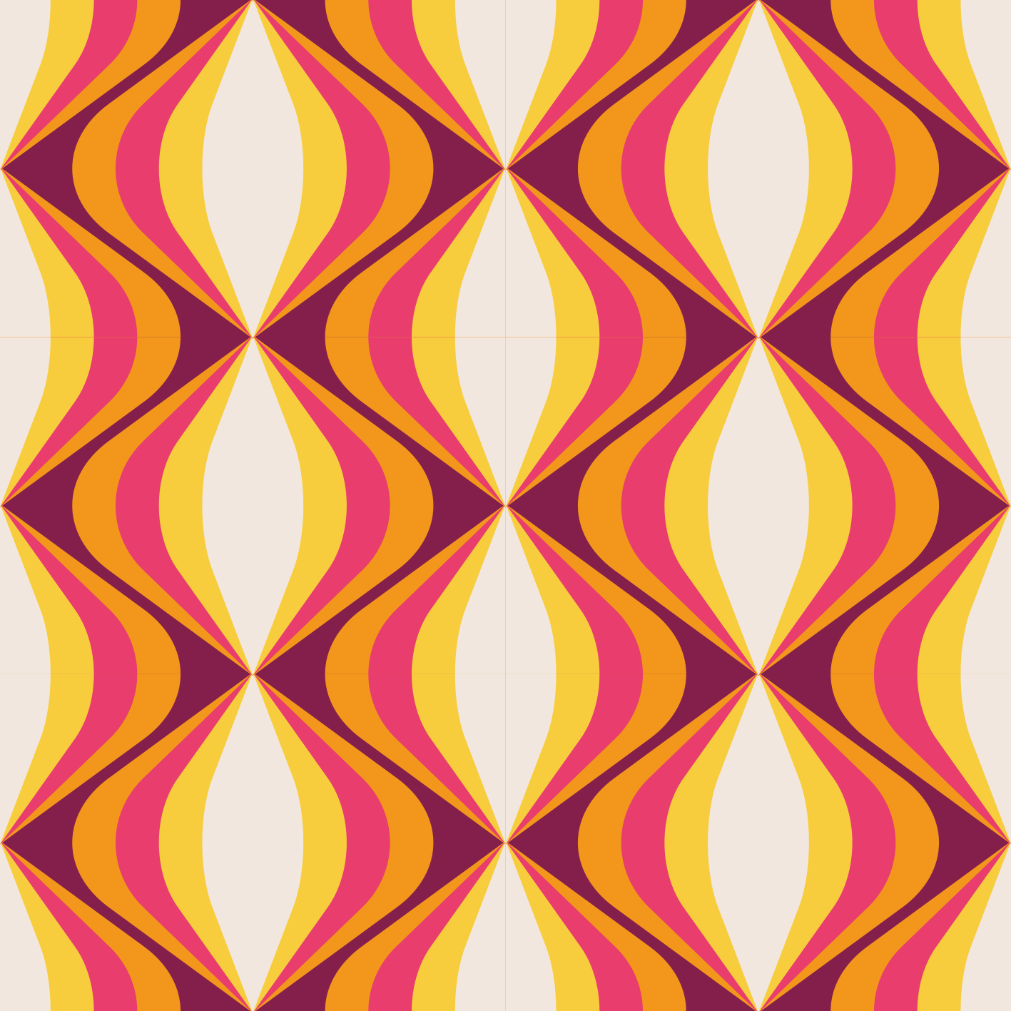 Vinyl teppich vintage retro orange welle - TenStickers