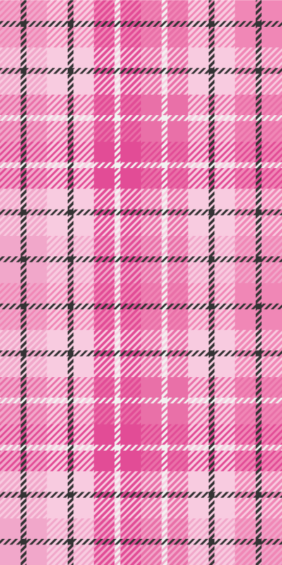 Vinyl teppich vintage in pink und schwarz karomuster - TenStickers