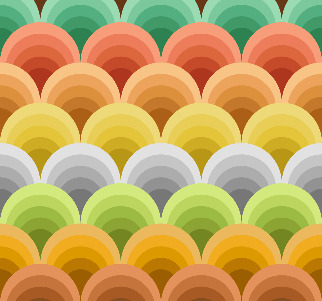Vinyl teppich vintage mit orangefarbenen kreisen - TenStickers