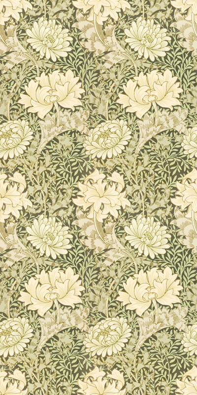 Vinyl teppich vintage im modernen chrysanthemenstil - TenStickers