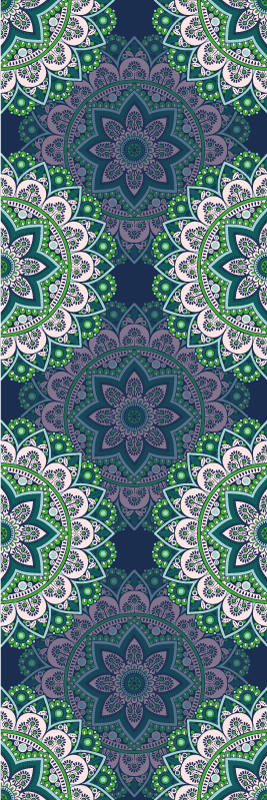 Vinyl teppich vintage mit mandala aus glas - TenStickers