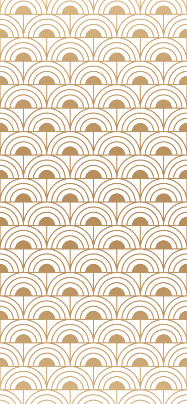 Vinyl teppich vintage mit goldfarbenem bogenmuster - TenStickers