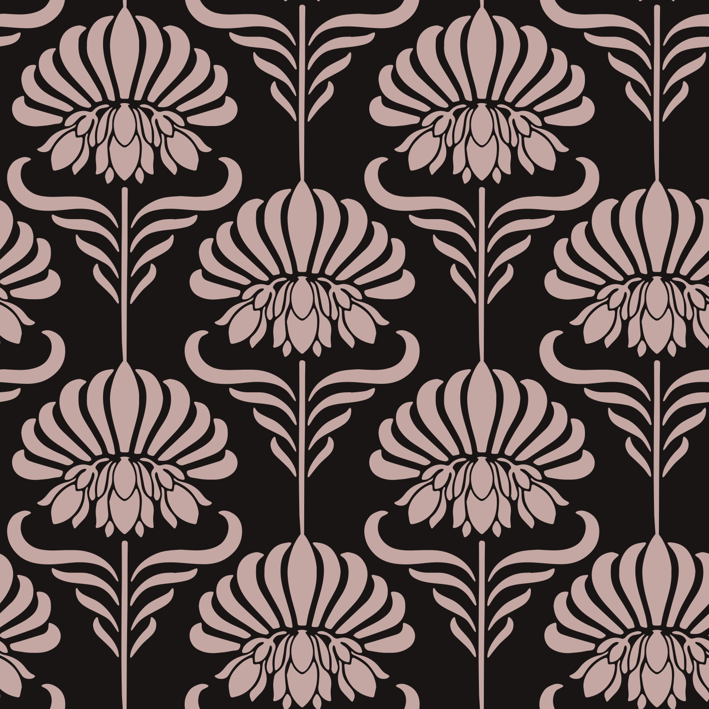 Vinyl teppich vintage im jugendstil-muster - TenStickers