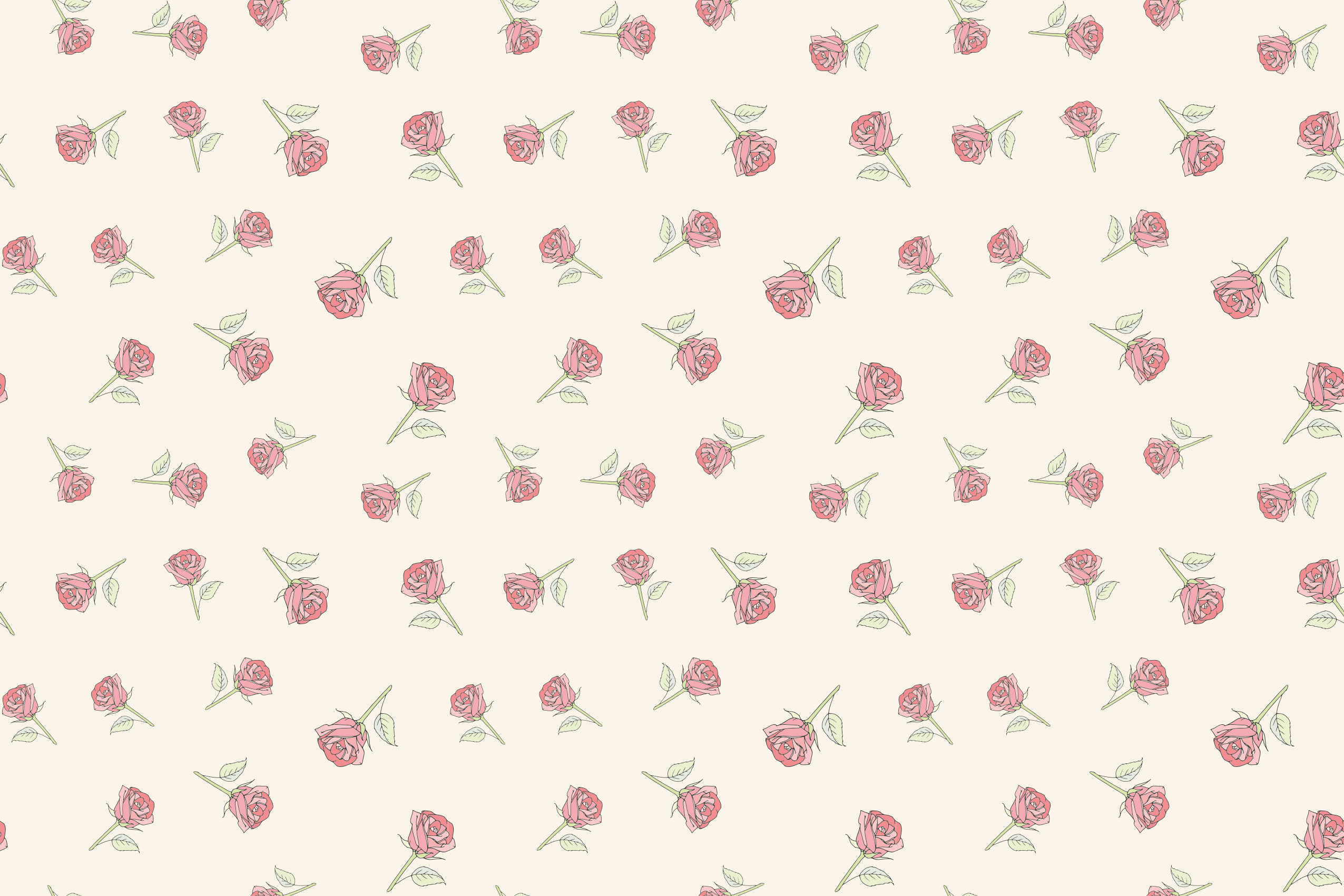 Vinyl teppich vintage mit romantischem rosenmuster - TenStickers