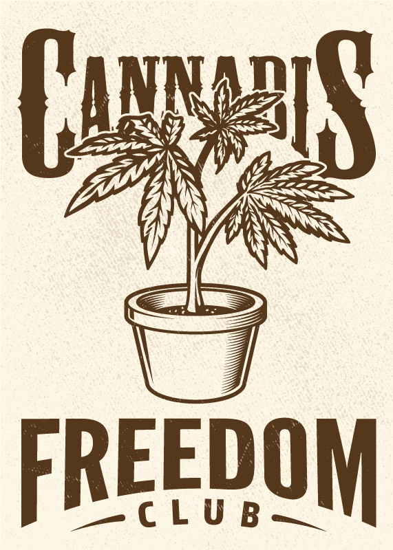 Vinyl teppich text für cannabis club - TenStickers