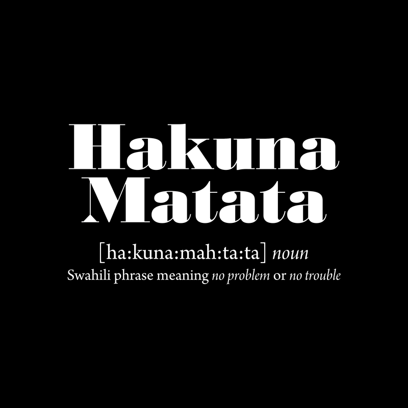 Vinyl teppich text hakuna matata bedeutung - TenStickers