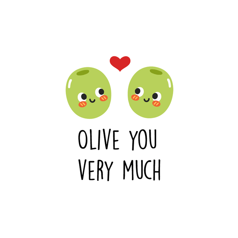 Vinyl teppich text lustiger spruch mit oliven - TenStickers
