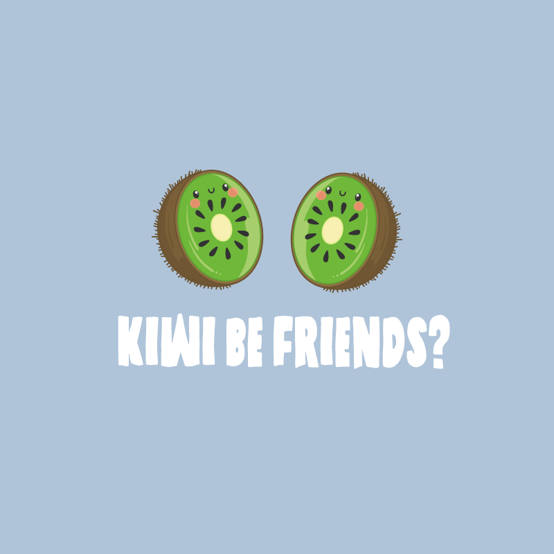 Vinyl teppich text lustiger spruch mit kiwis - TenStickers