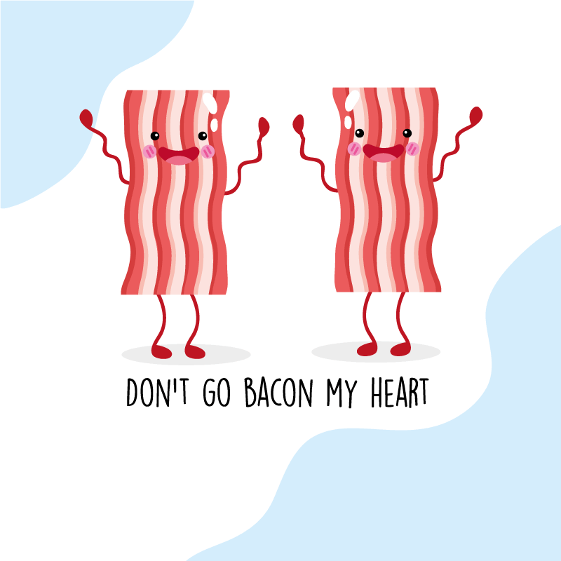 Vinyl teppich text lustiger spruch mit bacon - TenStickers