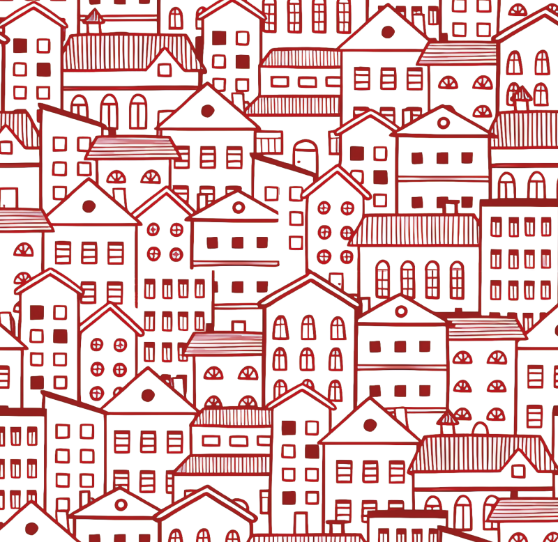 Vinyl teppich textur im modernen stadt comic-stil - TenStickers