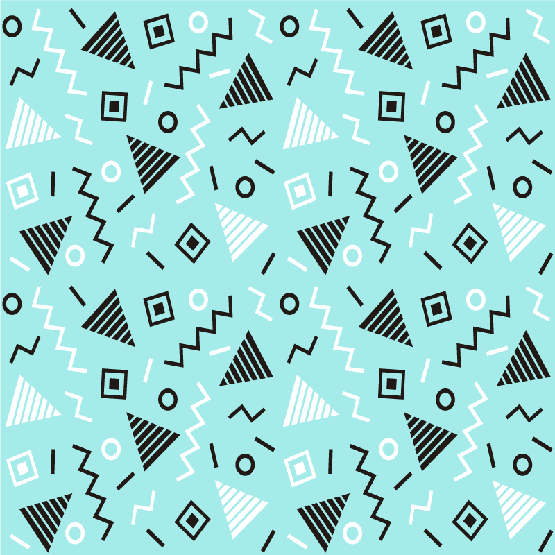 Vinyl teppich geometrisch im stil der 80er jahre - TenStickers