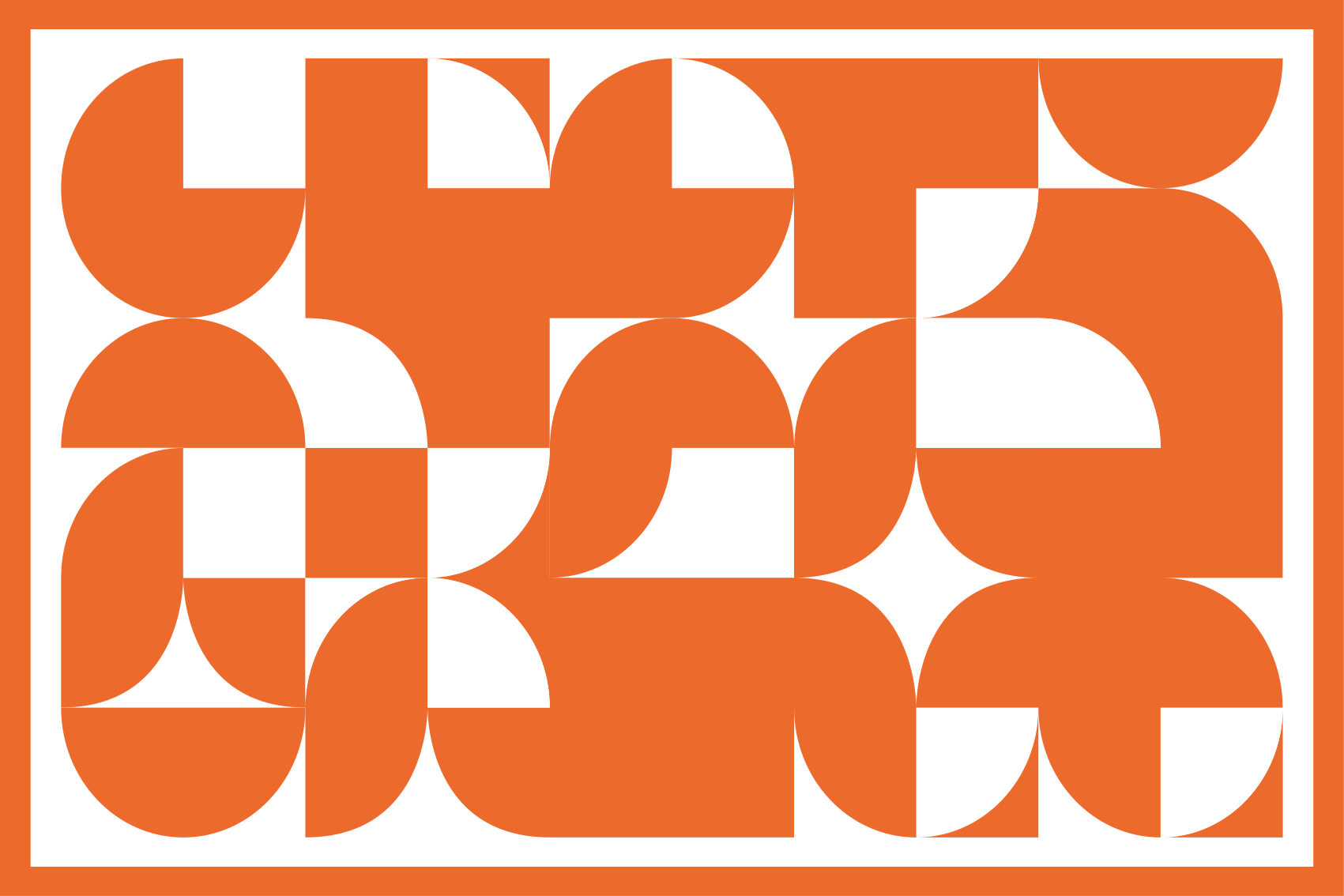 Vinyl teppich geometrisch orange kreismuster - TenStickers