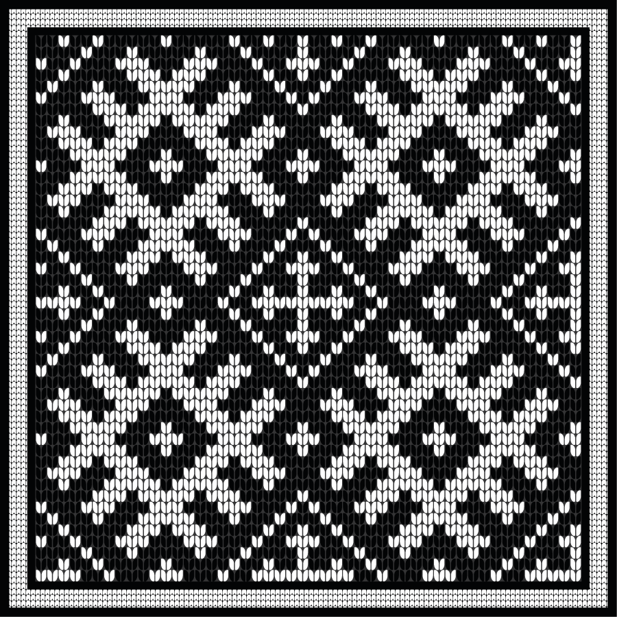 Vinyl teppich geometrisch mit wikinger kettenmuster - TenStickers