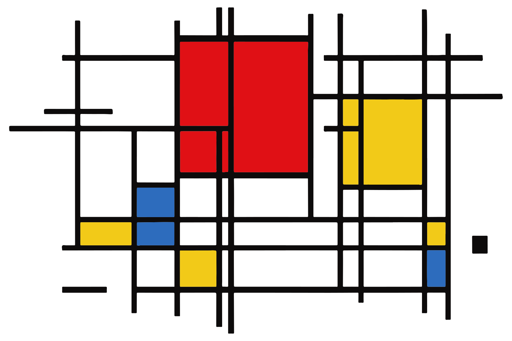 Vinyl teppich geometrisch linienkunst - TenStickers