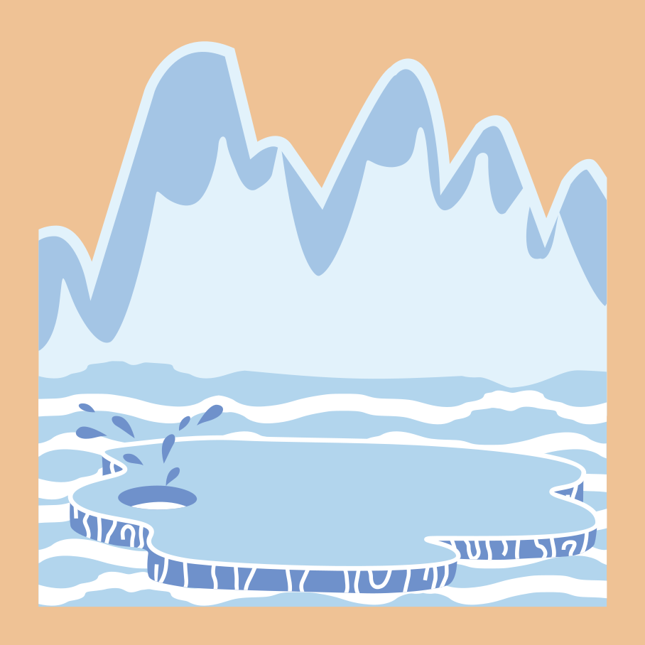Vinyl teppich kinderzimmer blaue eisberge - TenStickers