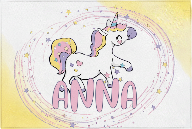 Vinyl teppich kinderzimmer mit magischem einhorn design - TenStickers